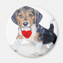 Be Mine Bagel the Beagle Magnet