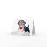 Be MIne Bagel the Beagle Notecard