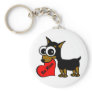 Be Mine Cute Miniature Pinscher Keychain