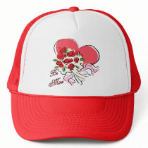 Be Mine Heart with Bouquet of Roses