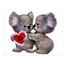 Be Mine Koalas Postcards