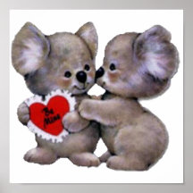 Be Mine Koalas Print