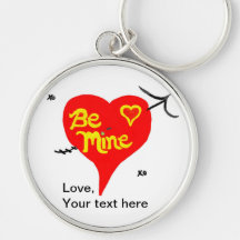 Be Mine Love Heart Premium Large Keychain