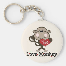 Be Mine Love Monkey Valentine Key Chain