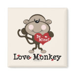 Be Mine Love Monkey Valentine's Day Magnet