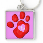 Be Mine Paw Valentine Paw keychains