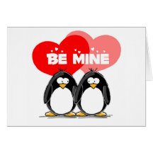 Be Mine Penguins Card