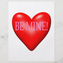 Be Mine Personalized Flyer