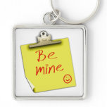 Be Mine Post It Note Keychain