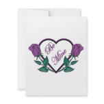 Be Mine Roses - Purple invitations