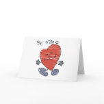 Be Mine Scribbles Heart Greeting Card