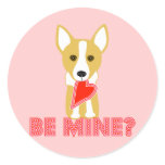 Be Mine? Round Sticker