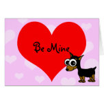 Be Mine Valentine's Day Card with Minpin