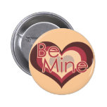 Be Mine Valentines Day Retro Heart Pin
