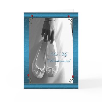 Be My Bridesmaid Blue Satin Card by Firecrackinmama
