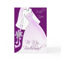 Be My Bridesmaid Invitation for Bridal Attendants