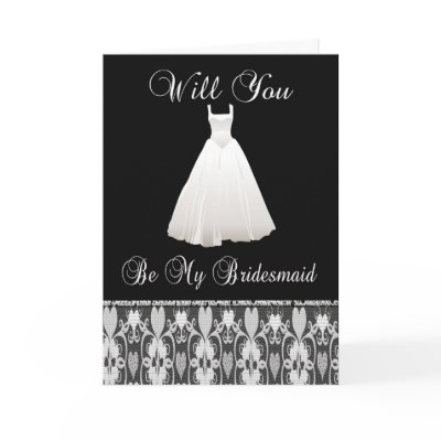 Be My Bridesmaid Invitation With Lace by Be_My_Valentine