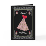 Be My Bridesmaid - Red and Mauve Flowered Dress cards