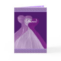 Be My Bridesmaid Royal Purple Flowing Gowns cards