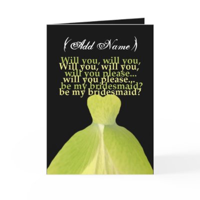 Be My Bridesmaid with LIME GREEN Gown by JaclinArt