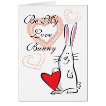 Be My Love Bunny Card