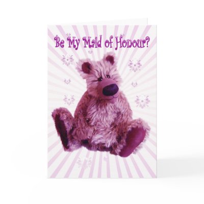 be my maid of honour wedding invitation card by moonlake