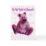 be my maid of honour wedding invitation card
