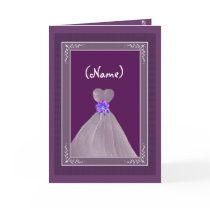 Be My Matron of Honour PLUM Theme with Flowing Gow