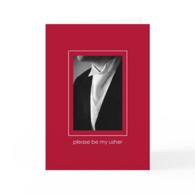be my usher greeting card by tietheknot