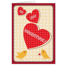 Be My Valentine Bird Greeting Card