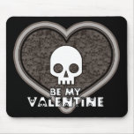 Be My Valentine Cute Punk Skull Mousepad