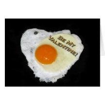 Be My Valentine. Egg Heart. Salt and Pepper Greeting Cards
