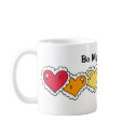 Be My Valentine (LGBT Rainbow Hearts) mugs