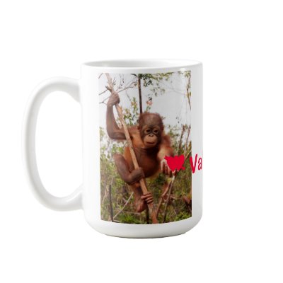 Be My Valentine Orangutan Fan Coffee Mug by Orangutan_Foundation