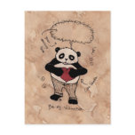 Be my Valentine, Panda. postcards