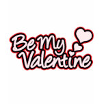 "Be My Valentine" red black graphic women's tee t-shirts