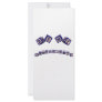 Be my valentine's toy blocks in blue full color rack card
