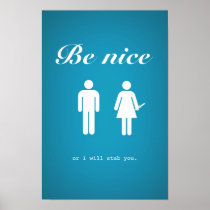 Be nice poster (subtle version)