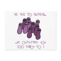 Be nice to bacteria post cards