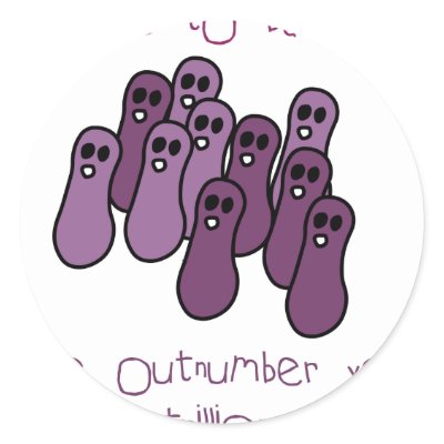 Be nice to bacteria sticker by SuperBug