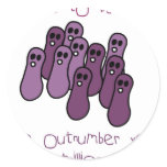 Be nice to bacteria stickers