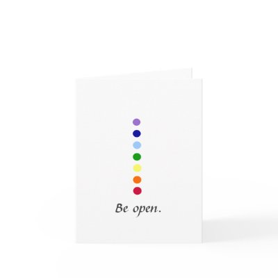 Be Open - Simple Chakra Design Notecards by UponRequest