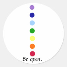 Be Open - Simple Chakra Design Stickers