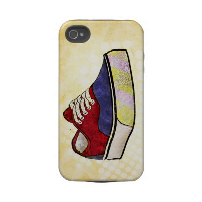 Be Original - Depiction of a Classic Surf Sneaker Iphone 4 Tough Covers by AmericanVeritas