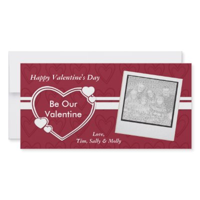 Be Our Valentine Valentine's Day Photocards Picture Card by EnduringMoments