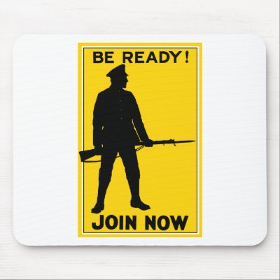 Be Ready! Join Now Mouse Pads by parrow1978