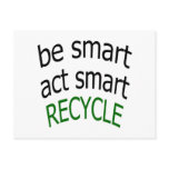 Be Smart Act Smart Recycle Postcards