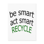 Be Smart Act Smart Recycle Postcards