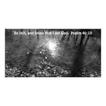 Be still, and know personalized photo card