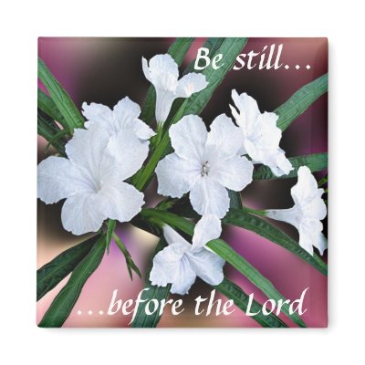 Be Still Before the Lord magnet by dollargrafix